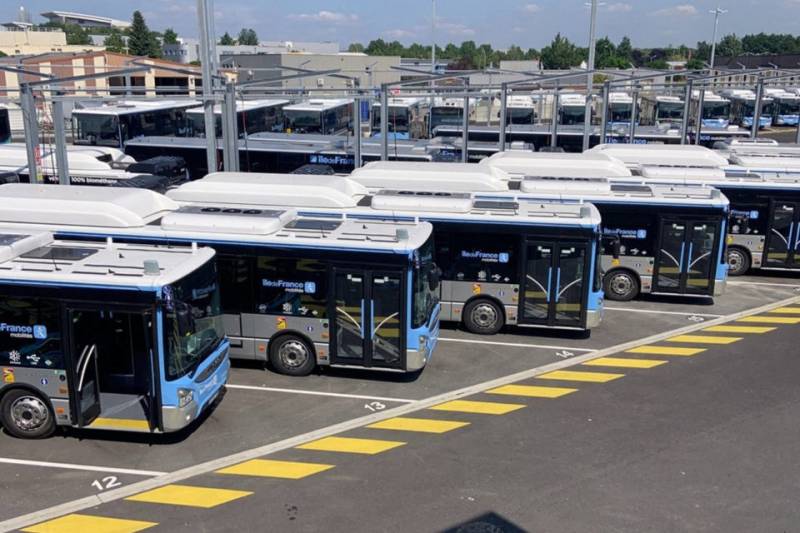 site de dépôt de bus Transdev pour levé topographique à Montesson