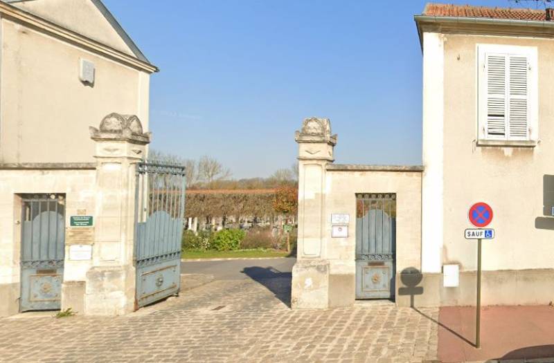 plan topographique cimetière de Saint-Germain-en-Laye à coté de Chatou 